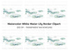 White Water Lilies and Pads Clipart Bundle
