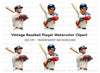 Baseball Players Clipart Bundle
