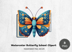 Butterfly School Clipart Bundle - CraftNest - Digital Crafting and Art