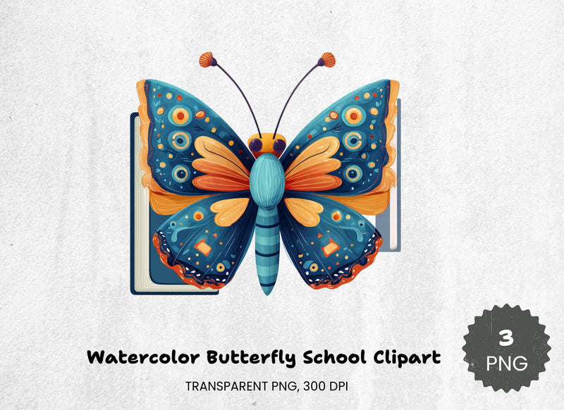 Butterfly School Clipart Bundle - CraftNest - Digital Crafting and Art