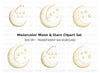 Moon and Stars Clipart Bundle