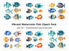 Vibrant Tropical Fish Clipart Bundle
