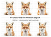 Adorable Fox Portraits Clipart Bundle