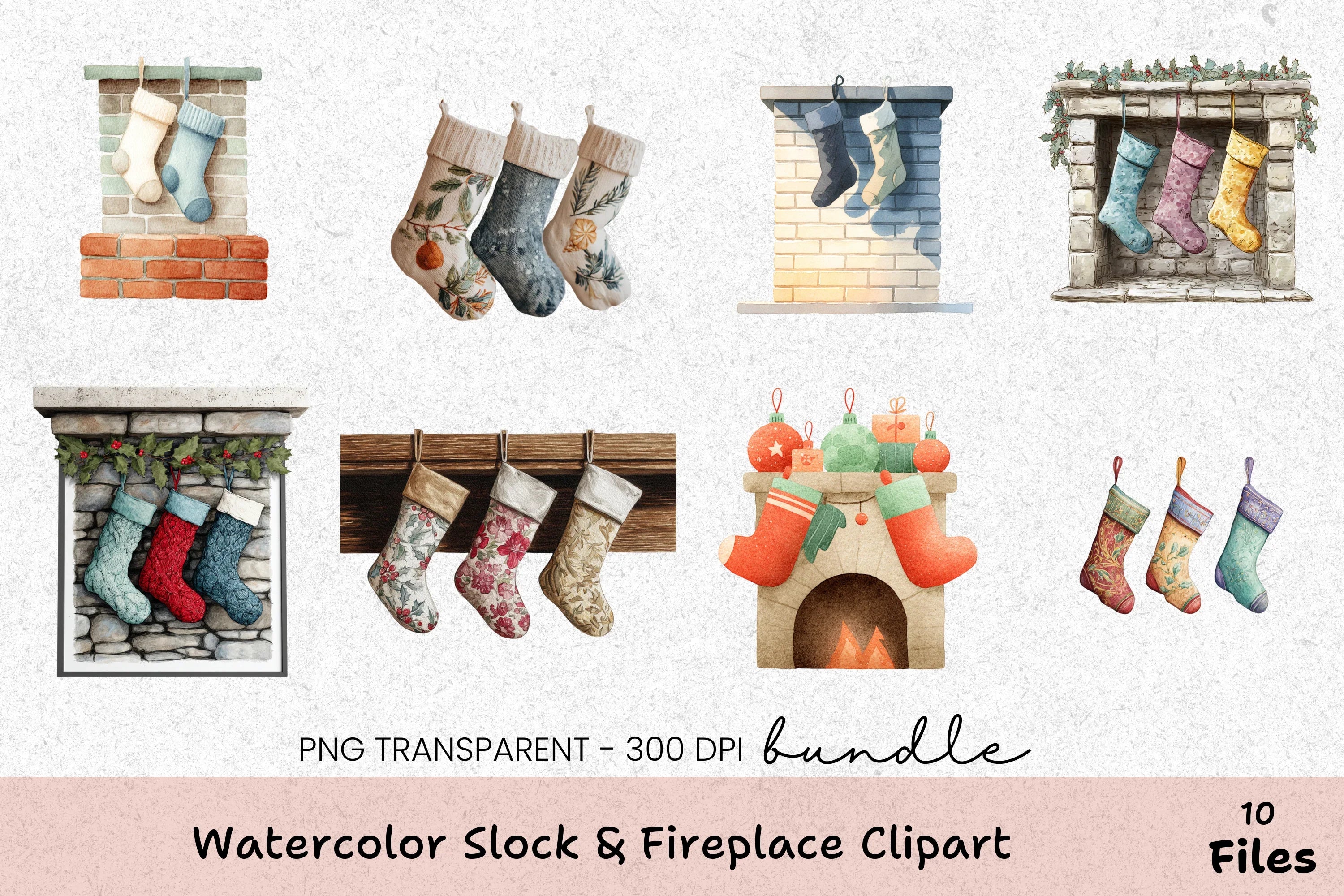 Slock & Fireplace Clipart Bundle - CraftNest - Digital Crafting and Art