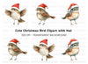 Christmas Birds Clipart Bundle