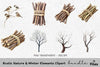 Rustic Nature Winter Elements Clipart Bundle
