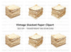 Vintage Stacked Clipart Bundle