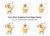 Cute Chicks with Eggs Clipart Bundle