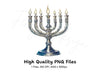 Menorah for Hanukkah Clipart Bundle