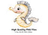 Cute Seahorse Clipart Bundle