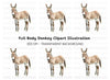 Cute Donkey Clipart Bundle