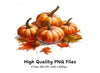 Autumn Pumpkin and Leaves Clipart Bundle