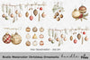 Rustic Christmas Ornaments Clipart Bundle