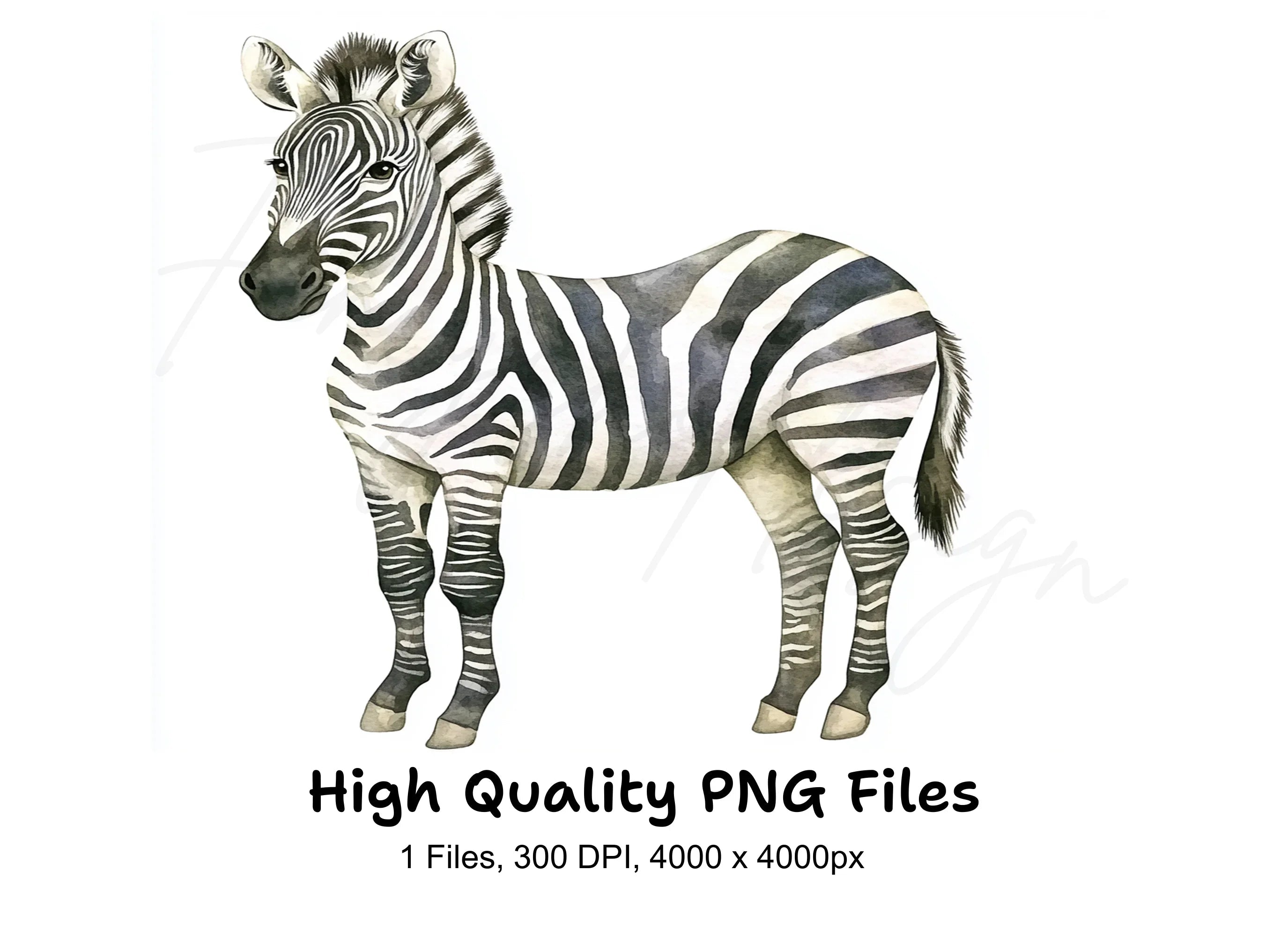 Zebra Illustration Clipart Bundle