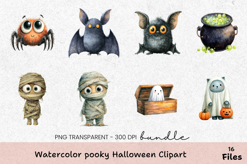 Pooky Halloween Clipart Bundle - CraftNest - Digital Crafting and Art