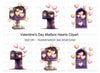 Valentine Mailbox Hearts Clipart Bundle