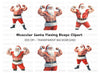 Strong Santa Clipart Bundle