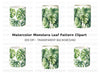 Monstera Leaves Tropical Clipart Bundle