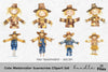 Cute Scarecrow Clipart Bundle