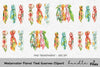 Floral Tied Scarves Clipart Bundle
