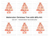 Christmas Tree with Gifts Clipart Bundle