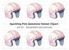 Stylish Pink Helmet with Jewels Clipart Bundle