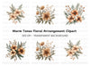 Winter Floral Pine Clipart Bundle