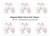 Pair of White Doves Clipart Bundle