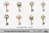 Vintage Skeleton Keys Clipart Bundle