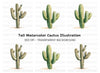 Desert Cactus Illustration Clipart Bundle