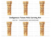 Indigenous Totem Pole Clipart Bundle