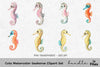 Cute Seahorse Clipart Bundle
