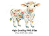 Floral Baby Calf Clipart Bundle