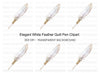 Elegant White Feather Quill Pen Clipart Bundle