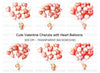 Cute Cupid with Heart Balloons Clipart Bundle