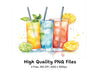 Colorful Iced Drink Clipart Bundle