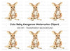 Adorable Baby Kangaroo Clipart Bundle