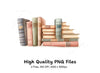 Vintage Book Stacks Clipart Bundle