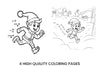 Running Christmas Elf Fun Coloring Books