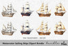 Sailing Ships Clipart Bundle