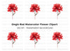 Stunning Red Peony Clipart Bundle