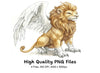 Majestic Winged Lion Clipart Bundle
