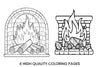 Warm Fireplace Coloring Books