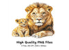 Lion and Cub Clipart Bundle