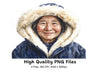 Inuit Elder Portraits Clipart Bundle