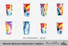 Vibrant Abstract Tumblers Clipart Bundle