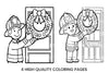 Firefighter Hanging Christmas Wreath Coloring Books