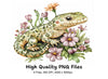 Cute Gecko Floral Clipart Bundle