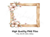 Cherry Blossom Wood Frame Clipart Bundle