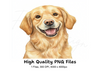 Happy Golden Retriever Face Clipart Bundle